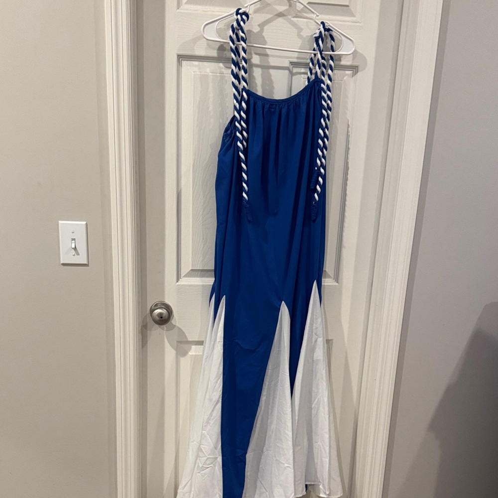Blue and White Women's Dress